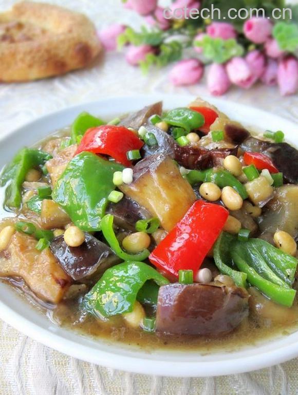 果蔬百科黄豆焖茄子-0