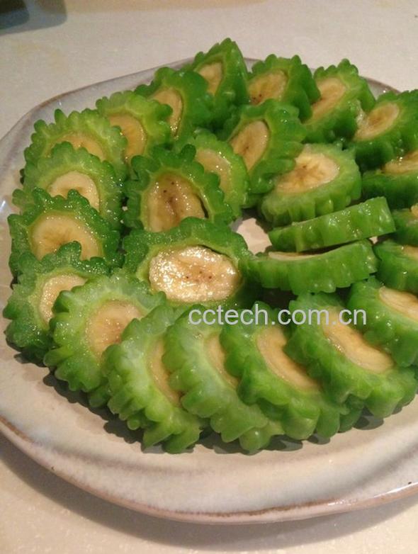 果蔬百科苦瓜酿香蕉-0