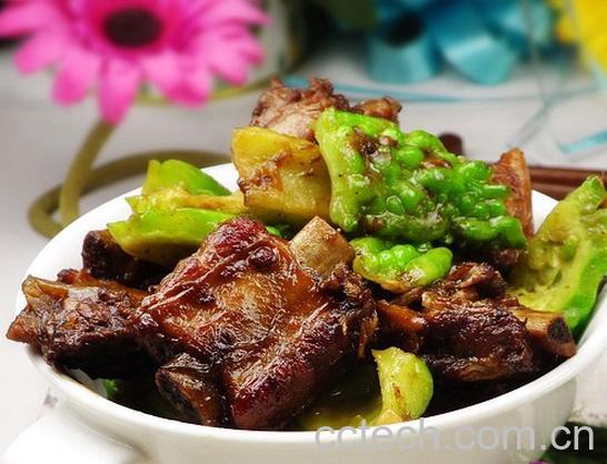 果蔬百科苦瓜炖排骨-0