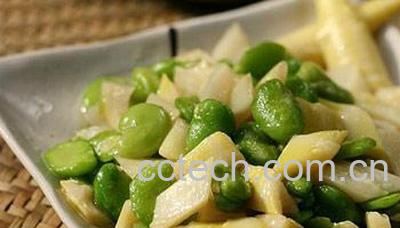 果蔬百科蚕豆炒春笋-0