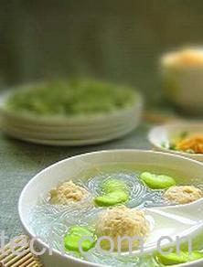 果蔬百科蚕豆肉圆汤-0