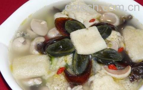 果蔬百科竹荪烩鸡-0