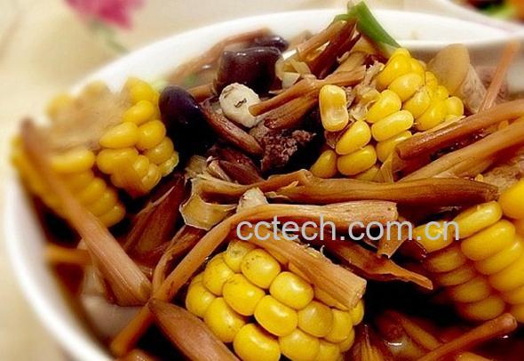 果蔬百科黄花菜蘑菇汤-0