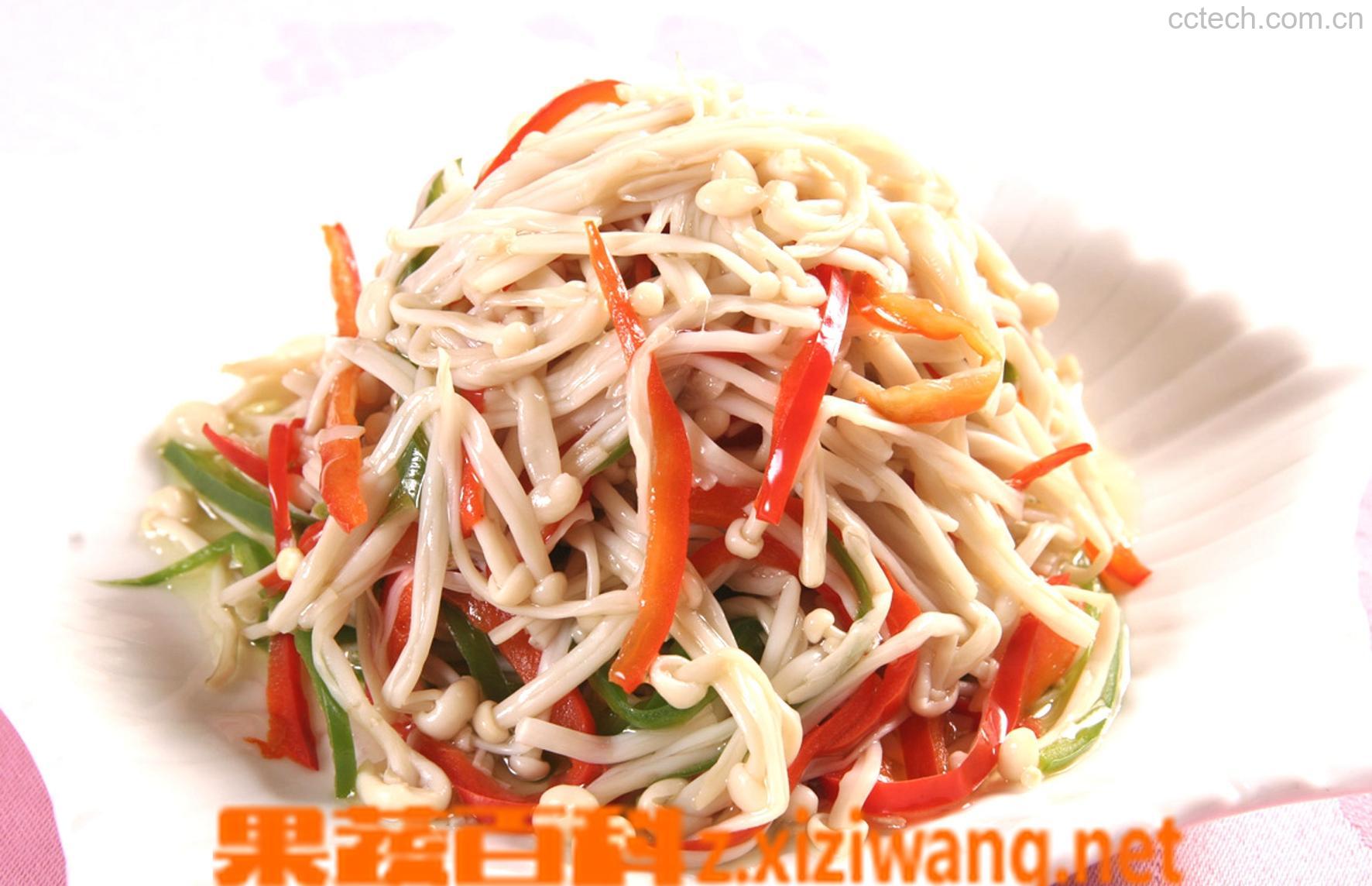 果蔬百科凉拌金针菇-0