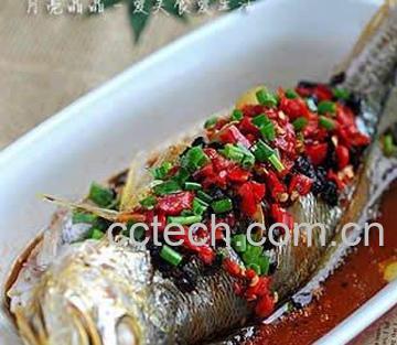 果蔬百科豉椒鲜蒸大黄鱼-0