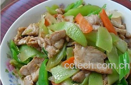 果蔬百科莴笋炒肉的做法-0