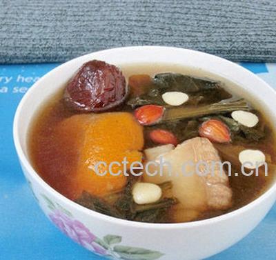 果蔬百科罗汉果白菜干猪肺汤-0