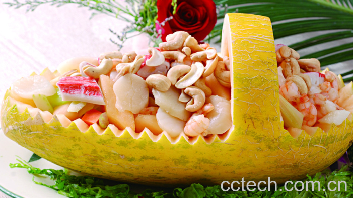 果蔬百科哈密瓜海鲜船-0