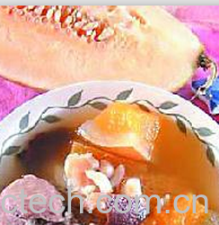 果蔬百科哈密瓜百合瘦肉汤-0