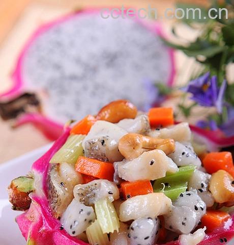 果蔬百科火龙果炒鱼球-0