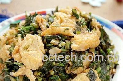 蒲公英炒鸡蛋怎做么-0