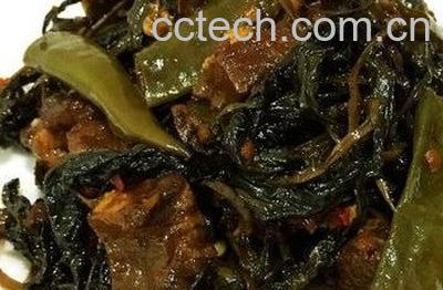  牛肉婆婆丁咸菜的做法窍门-1