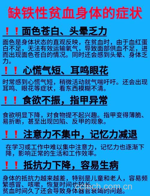 缺铁性贫血的危害有哪些?