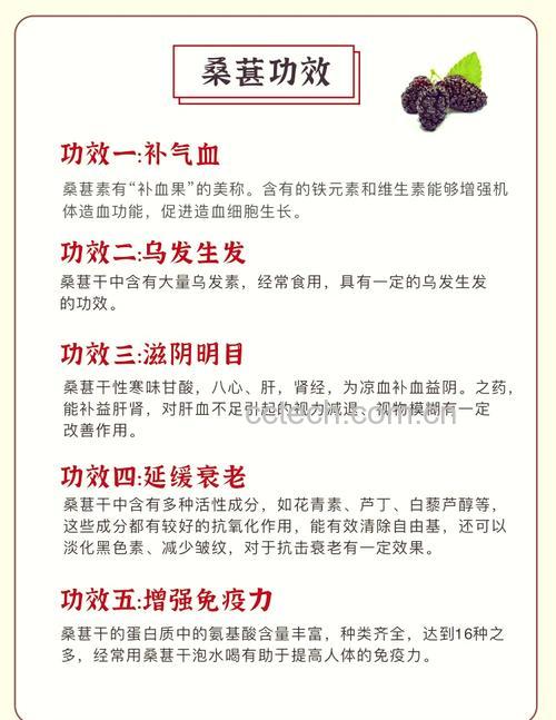 桑葚干桂圆肉葡萄干搭配吃的好处