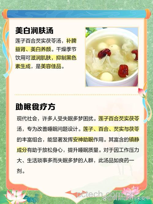 芡实茯苓莲子粥的功效与作用