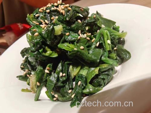 凉拌菠菜粉丝成品图