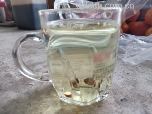 焦枣与枸杞、桂圆搭配放入茶壶中,旁边放着木质茶托和一杯热茶 池州焦枣与传统茶饮搭配图