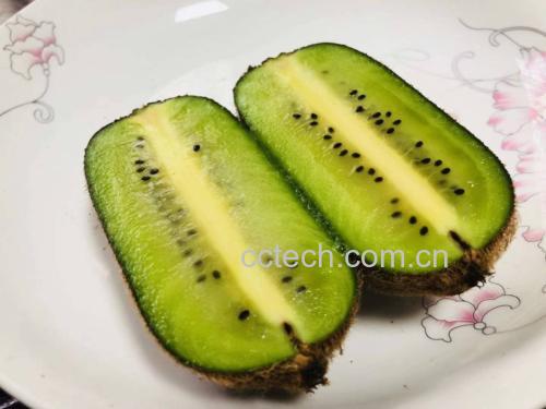 海沃德猕猴桃切开食用示意图