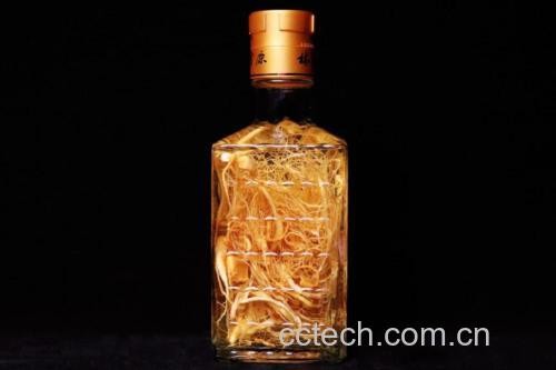 新鲜北沙参切片与白酒浸泡瓶 北沙参泡酒材料展示