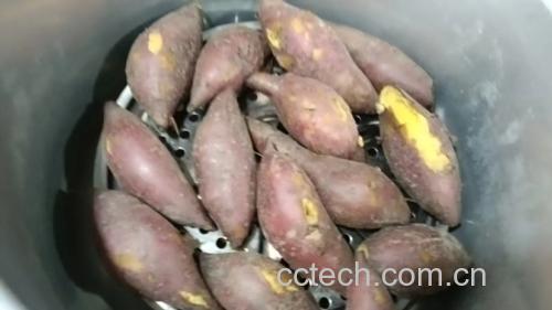 红薯蒸煮过程