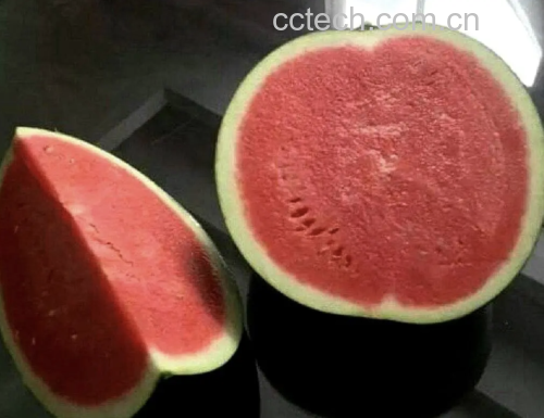 展示未红西瓜榨成果汁后的成品效果 未红西瓜制作成果汁饮品