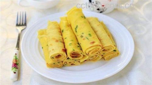 紫甘蓝鸡蛋煎饼成品图