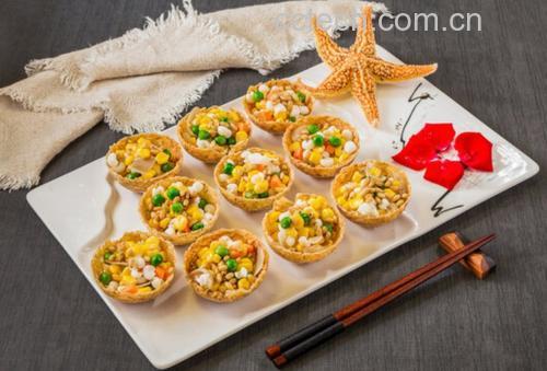 豌豆玉米虾仁成品图