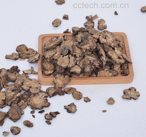 分步展示的高清摄影图,共三格:第一格为手拿川芎腊片投入玻璃杯中;第二格为从蜂蜜罐中舀出金黄色浓稠蜂蜜倒入杯中;第三格为注入温水后轻轻搅拌,茶汤呈淡金黄色,背景为干净厨房台面与木质托盘 川芎腊片与蜂蜜冲泡过程步骤图