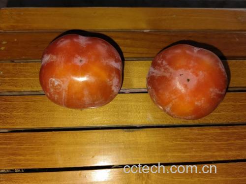 柿子与蜂蜜食材对比图