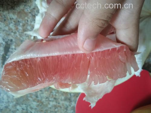 三红蜜柚果肉特写图
