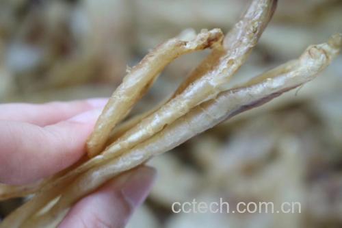 展示鱼皮清洗、焯水、切条的全过程 鱼皮处理与切条过程