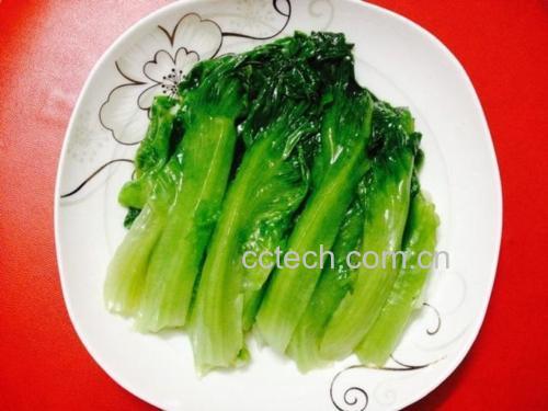 一盘刚出锅的虾仁炒油麦菜摆放在白色瓷盘中,菜肴颜色鲜明,虾仁分布均匀,油麦菜保持完整叶片形态,整体无过多油脂,背景为简约餐桌 一盘刚出锅的虾仁炒油麦菜特写,虾仁呈粉白色,油麦菜碧绿鲜亮,盘中有少量清汁