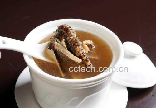 双萝卜猪骨汤的成品特写