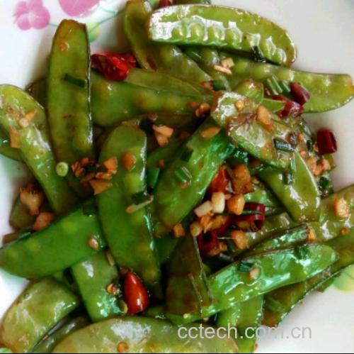 荷兰豆清炒成品图