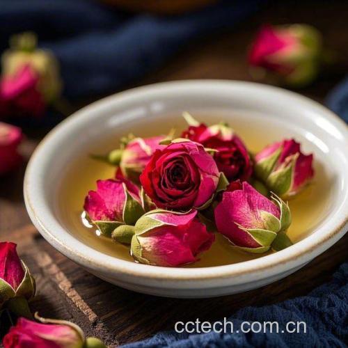 玫瑰金丝皇菊冲泡过程图
