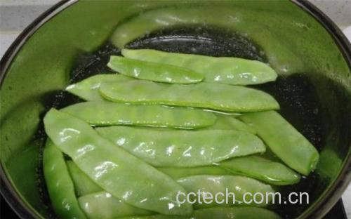 家庭炒制扁豆过程
