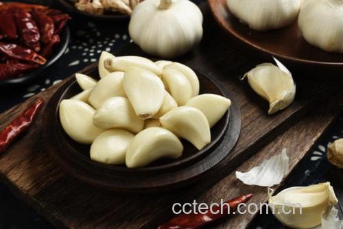 新鲜马蹄与生姜摆放特写