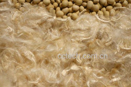 桑蚕丝纤维电镜图与大豆棉纤维横截面对比图