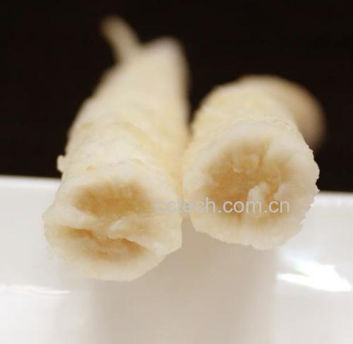 炸沙参面糊裹制过程