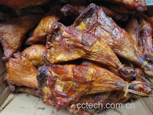 孜然鸡腿成品特写