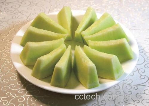 哈密瓜切片摆盘图