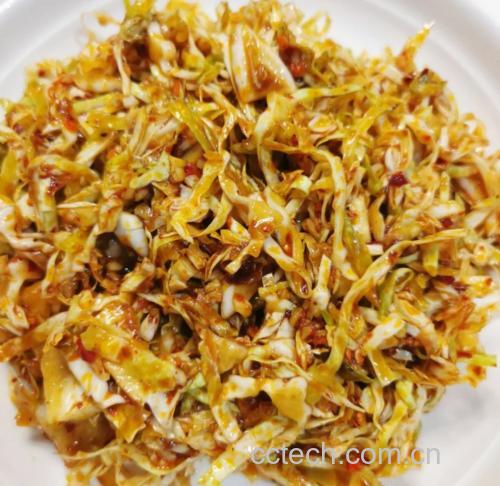 湘式手撕包菜成品特写