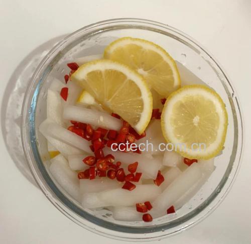 蜂蜜柠檬拌水果萝卜成品图