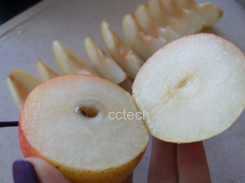 南果梨切片特写图
