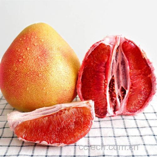 红心柚剖面特写
