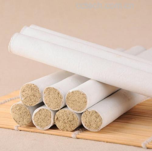 艾灸使用老姜切片示意图