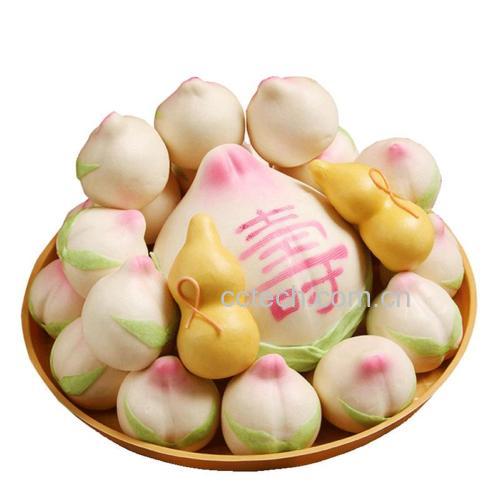 中华寿桃原材料展示图