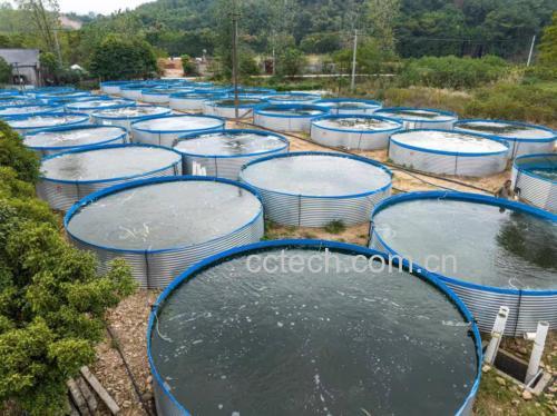大闸蟹养殖水域航拍示意