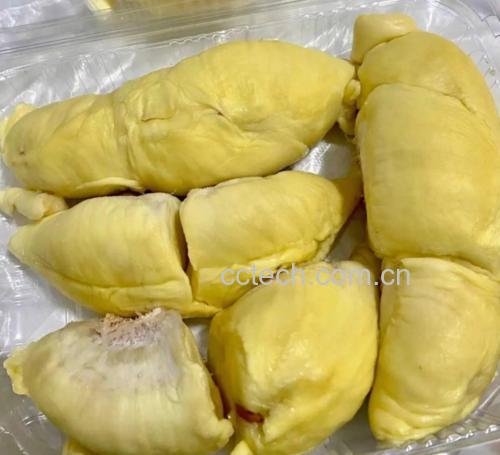 金枕榴莲切开后内部结构特写