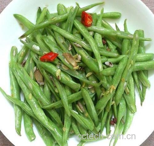 清炒白不老成品特写